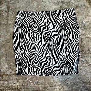 Zebra Print Mini Skirt